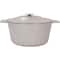 Martha Stewart 5qt. Warm Gray Enameled Embossed Stripe Cast Iron Dutch Oven with Lid